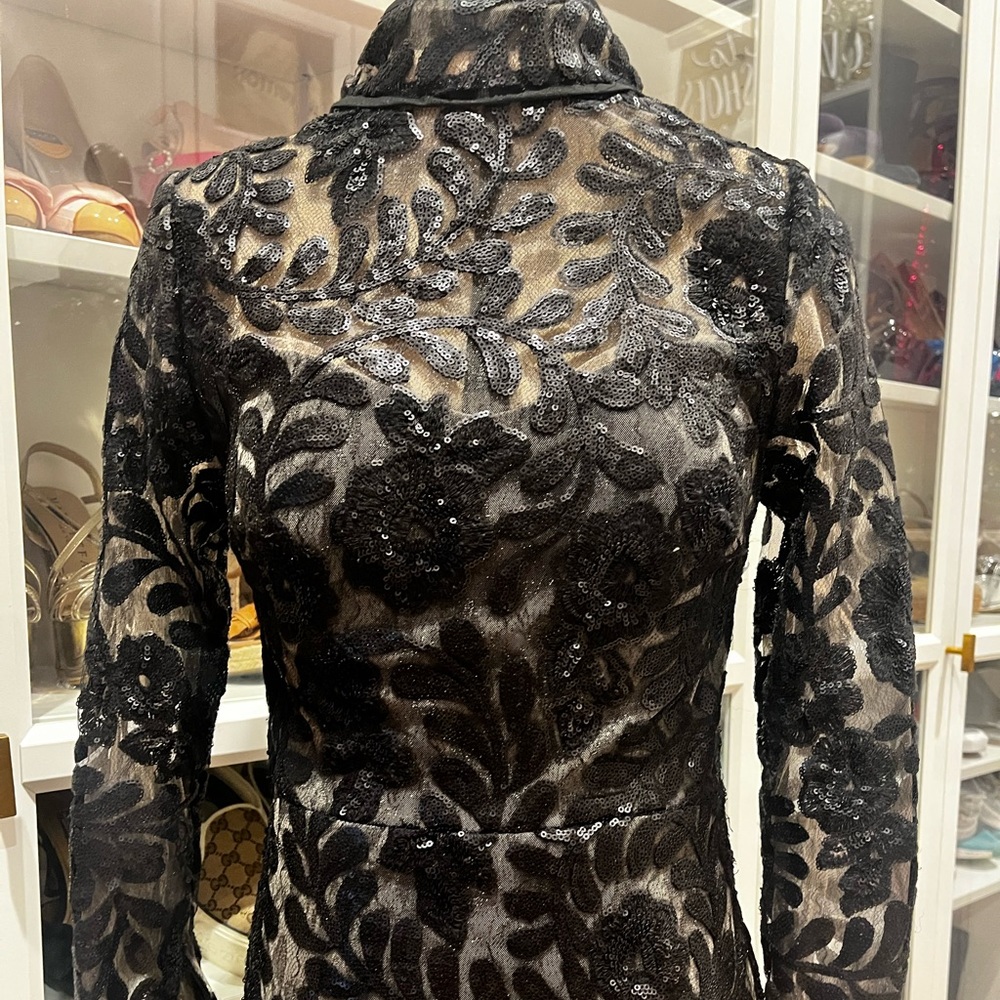 PETITE! Terani Couture Bodysuit Dress